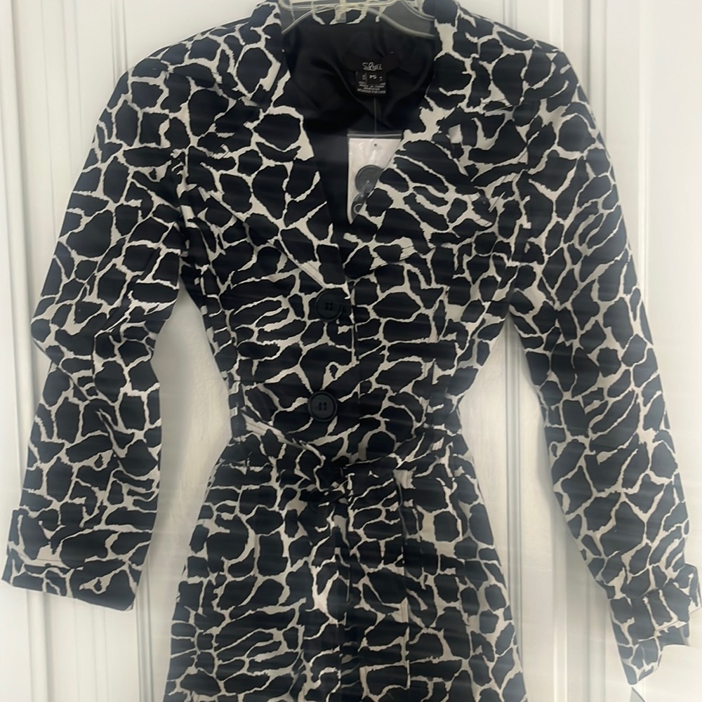 Animal Print Wrap Coat